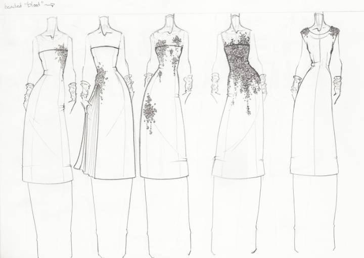 时装手稿连衣裙款式-女装设计-服装设计